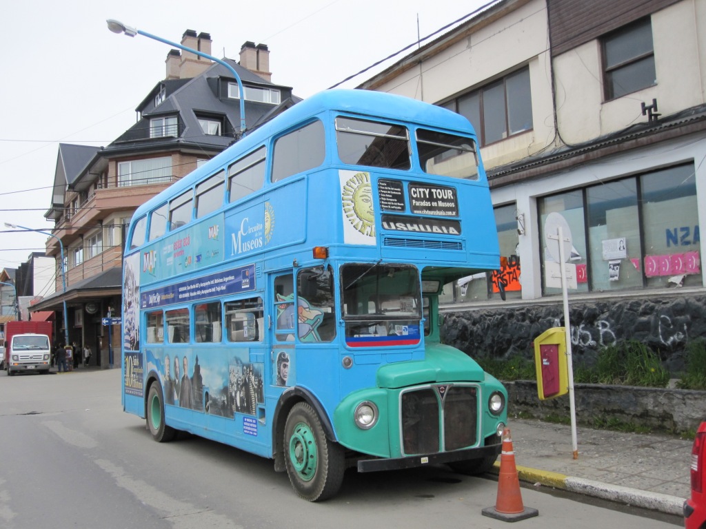 Routemaster in Ushuaia, Argentina...don't cry for me Argentina...