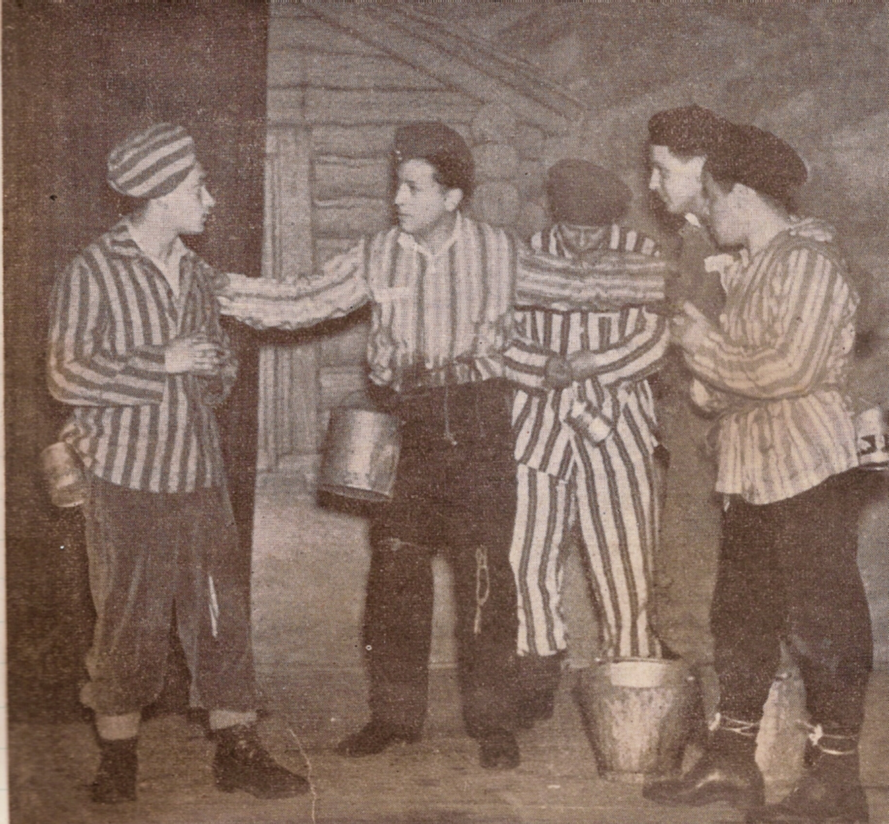 A scene from 'Belsen Performance' acted by refugee children from Belsen July 1946