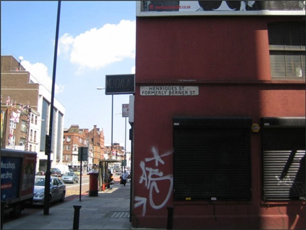 Henriques Street, formerly Berner Street