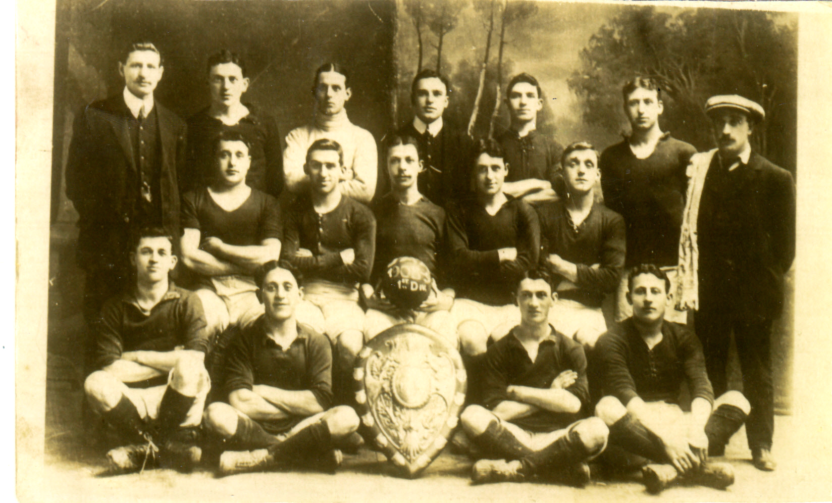 1909 Brady Club football team  - Hyman Lubel, 2nd from left, front row