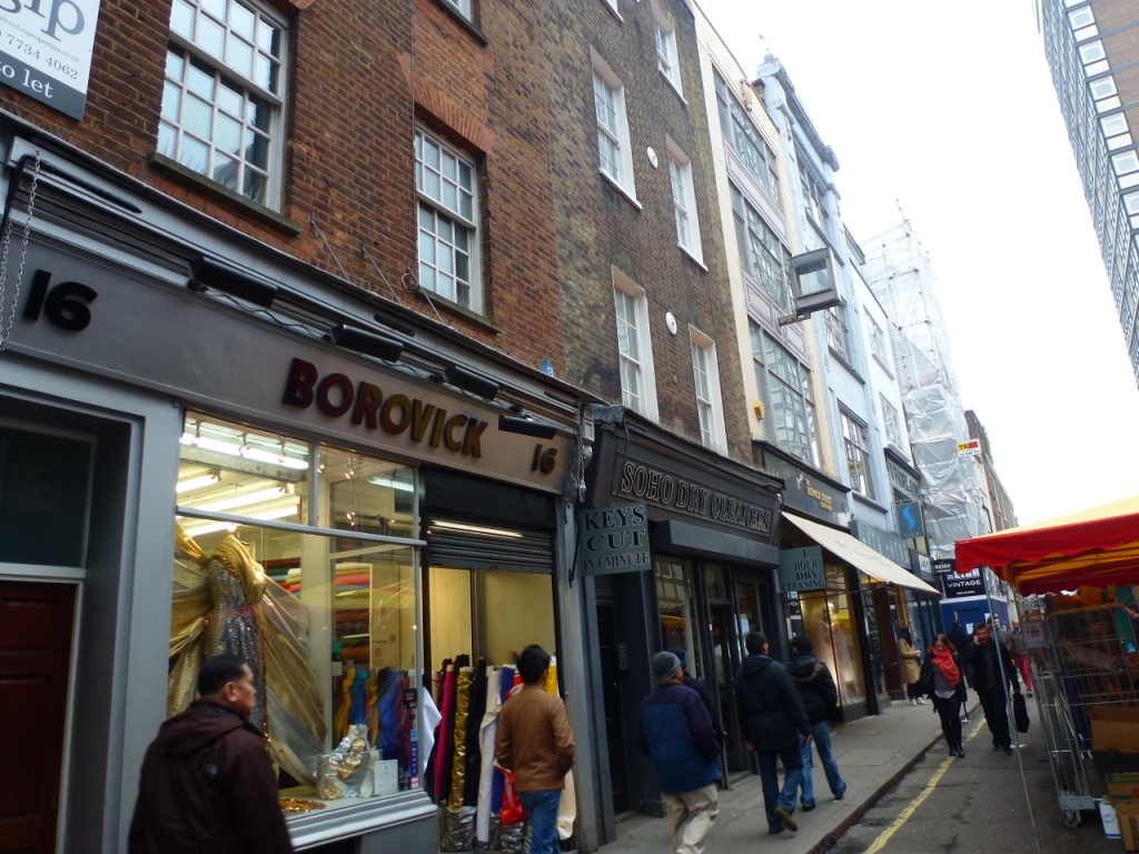 Berwick Street - home of Jewish fashion shops, fabric merchants and schleppers