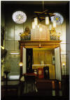 Fieldgate Street synagogue looking towards  the Ark from the bimah (reading desk)