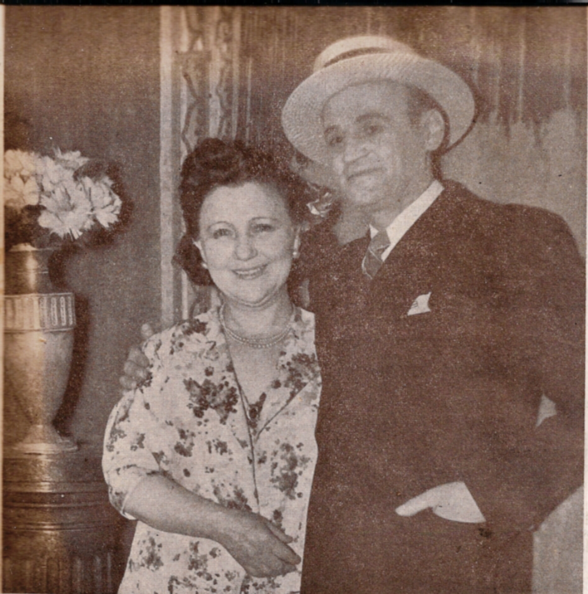 Anna Baum with her husband Meier Tzelniker