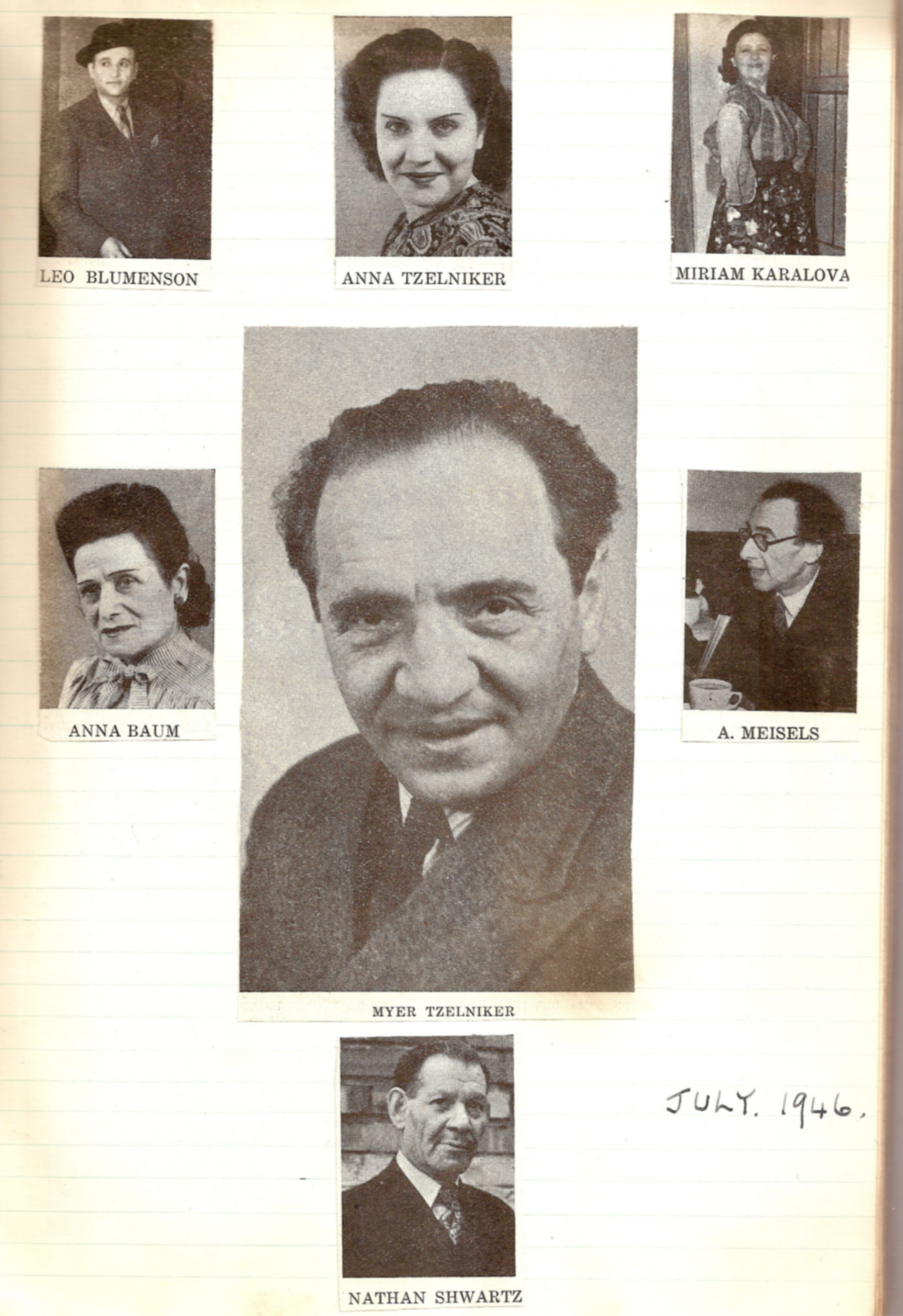 Yiddish actors and actresses of the 1940s