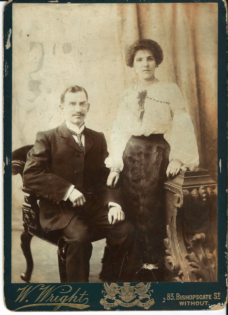 Valerie's grandmother and grandfather: Abraham Pollock (originally  Poliachek) from Belarus, and his wife Bertha Pollock, born Berthe Schulman