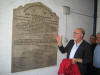 Sept 2nd 2007, Henry Grunwald QC, President of the Board of Deputies, unveils New Rd's consecration plaque in it's new home at Nelson Street synagogue