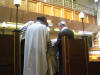 The scroll is read for maybe the last time on a Shabbat at Fieldgate Street, 15th September 2007